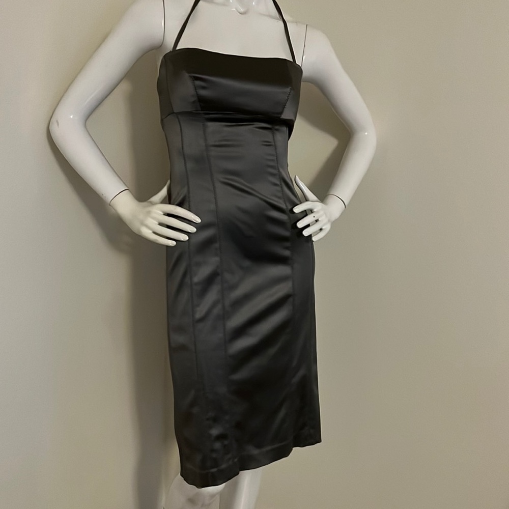 Gray fitted dress and matching shoes S